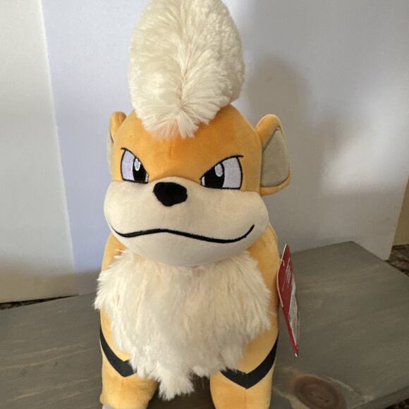 NWT Pokemon 12in Plush - Growlithe growlie Caninos Fukano center Stuffed Animal - Picture 5 of 9